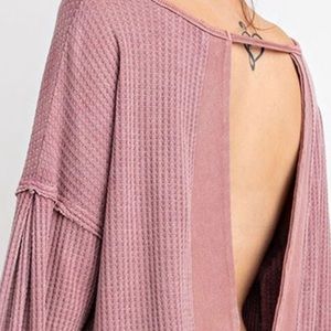 Open back sweater